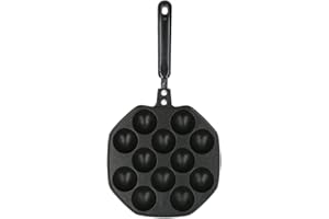 12 Cavities Takoyaki Pan, Aluminum Non Stick Takoyaki Maker Baking Tray Takoyaki Pan for Making Poffertjes Pancake Balls,Thai