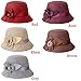 IUNEED New Fashion Women Flax Flower Bowler Hat Billycock Cap (Grey)