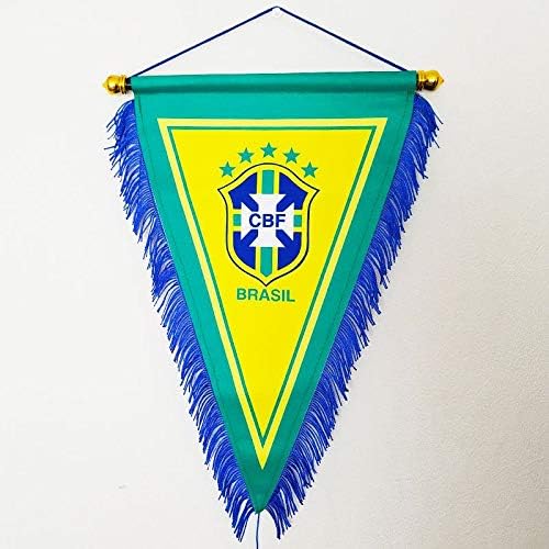 ブラジル Brasil ブラジル代表エンブレム三角 ペナント サッカーペナント トライアングル ブラジルカラー Logicel Net
