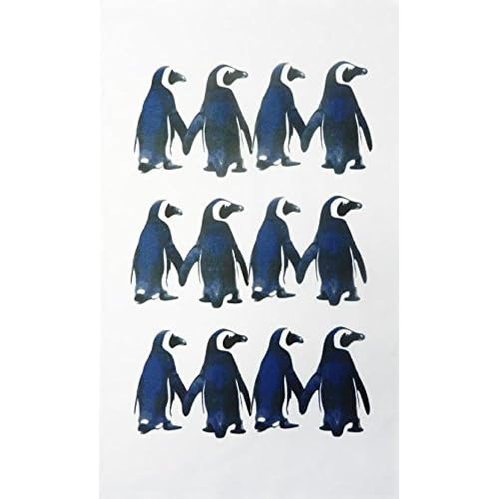 Half a Donkey Best of Friends Penguin Cotton Tea Towel