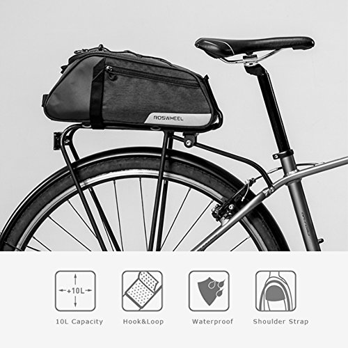 COTEetCI Mountain Road Bike Saddle Bicycle Cycling Rear Seat Rack Trunk Bag Pack Pannier Carrier Shoulder Bag