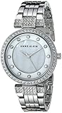 Anne Klein Women's AK/1853MPSV Swarovski Crystal-Accented Silver-Tone Bracelet Watch