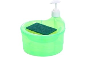 Washing Soap Dispenser Bowl, 2 in 1 Counter Dish Washing Soap Dispenser, Sponge Holder Sink Dish Washing Soap Dispenser, Dish