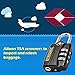 Etronic T6 TSA-Approved Lock TSA Open Alert Indicator Resettable Combination TSA-Accepted Luggage Lock, 1-3/16in (30mm) Wide