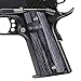 1911 Full Size High Polished Dymond Wood Grips, Free Screws Included, Mag Release, Ambi Safety Cut, Cool Hand Brand, Grey, H1-S-GWS