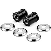 XYZMT Motorcycle Handlebar Riser Bushings Kit 2 Pack Polyurethane Dampers With Metal Washers Compatible With Harley Softail Dyna FXR Sportster XL 1973-2023 Reduces Handlebar Vibration For Smoother Con