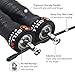 5BILLION Speed Jump Rope - Nature Handle - Black - Screw Adjustable - Workout for Double Unders, WOD, Outdoor, MMA & Boxing Training
