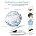 PUAIDA Clip on Stroller Fan, Battery Operated Portable USB Rechargeable Desk Fan with 2500mAh Battery, 3 Speeds and 360 Degree Rotation for Baby Stroller, Camping, Outdoors, Home Office