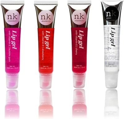 Nicka K NK Lip Gloss Gel 15ml Vitamin E Strawberry Cherry Bubble Gum Clear 4