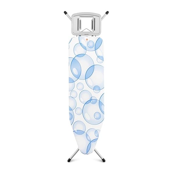 Brabantia Bubbles Ironing Board with Perfect Flow Cover and Steam Iron