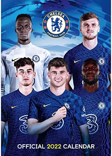 Official Chelsea Football Club 2022 Calendar - Month To View A3 Wall Calendar