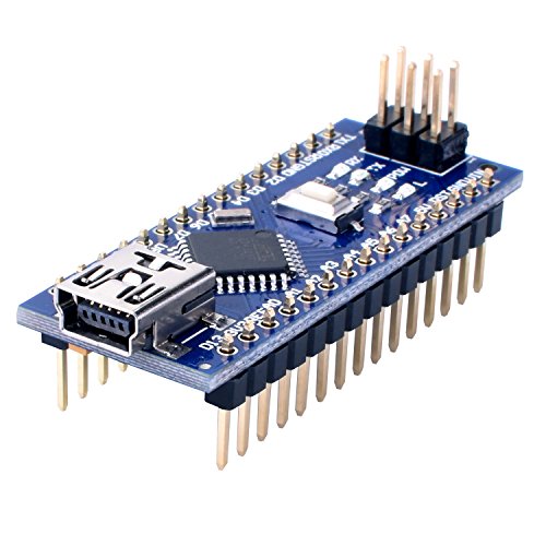 UNIROI Mini Nano V3.0 CH340G ATmega328P 5V 16M Micro Controller Board for Arduino (with 2pcs 15pin headers, 1pcs 6pin headers) UKY64