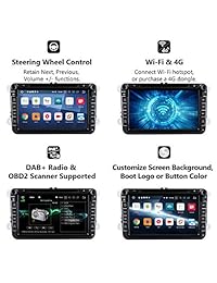 2019 Unidad de Cabeza de Coche, Eonon Android 8.1 Radio Estéreo Doble Din para Coche 7" 32GB ROM Unidad de Cabeza de Navegación GPS para Coche, Soporte Fastboot Bluetooth, Conexión WiFi (NO DVD CD)  GA2175