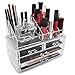 Sorbus® Acrylic Cosmetic Makeup and Jewelry Storage Case Display - Great for Lipsticks, Liners, Nail Polishes, Brushes, and Much More-Bathroom Space Saving, Stylish Acrylic Case - Christmas Gift