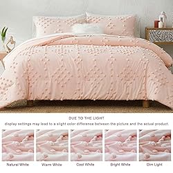 Geniospin Pink Comforter Set Queen, Pom Pom Tufted