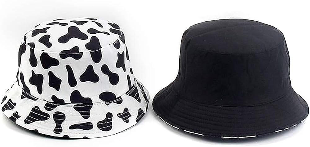 XYIYI Cow Print Bucket Hat Funny Fishing Hats for Women, Reversible Double-Side-Wear at  Women’s Clothing store