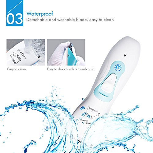 Gland GLL-6S Baby Hair clipper, Cordless Haircuts Hair Trimmer for Baby, Women Shaver, Waterproof Quiet Rechargeable Haircutting Kit - Thumbnail 4