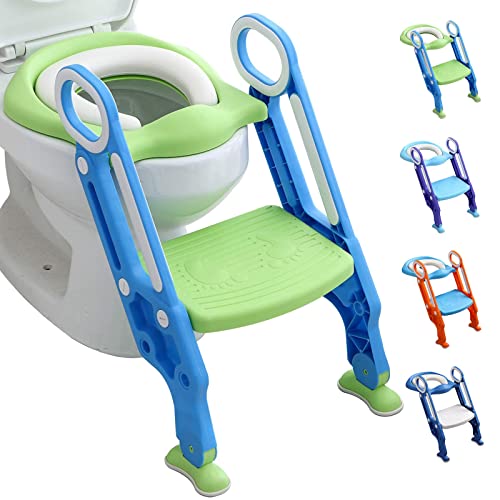 Potty Training Seat With Step Stool Ladder For Kids And Toddler,Wiifo Sturdy Potty Ladder With
