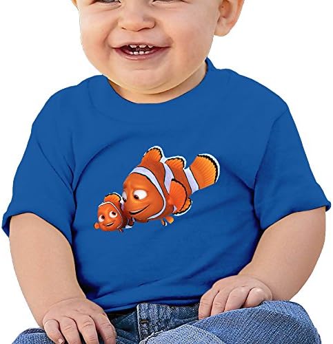NUBIA Newborn Baby Cartoon Nemo Fish Short Sleeve T Shirts RoyalBlue 18 Months