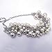 Simulated Pearl Necklace Cluster Choker Beads Chain For Women