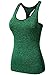 Neleus Women's 3 Pack Yoga Compression Tank Top,8007,Grey,Green,Blue,US L,EU XL