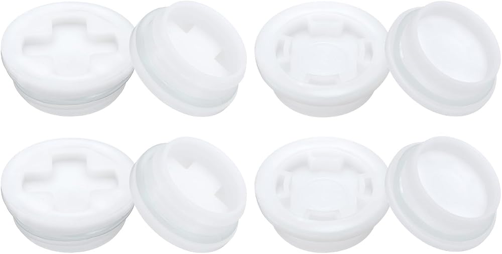 sourcing map 2 Inch Drum Bung Cap with Silicone Seals 8 Pcs Coarse Fine Thread