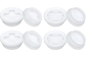 uxcell Bung Cap, 2'' Drum Bung Cap with Silicone Seals Rings, 4Pcs Coarse Thread and 4Pcs Fine Thread Bung Plug, Drum Bung Pl