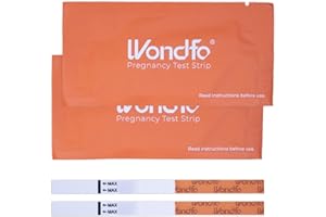 Wondfo Pregnancy Test Strip - Individually Wrapped HCG Strips - Highly Sensitive Home Detection Pregnancy Test Kit - Clear HCG Test Results - 20 Count