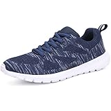 Sweeting Men's Flyknit Mesh Sports Running Shoes Lightweight Lace-Up Athletic Fashion Sneakers ST1701MN-41