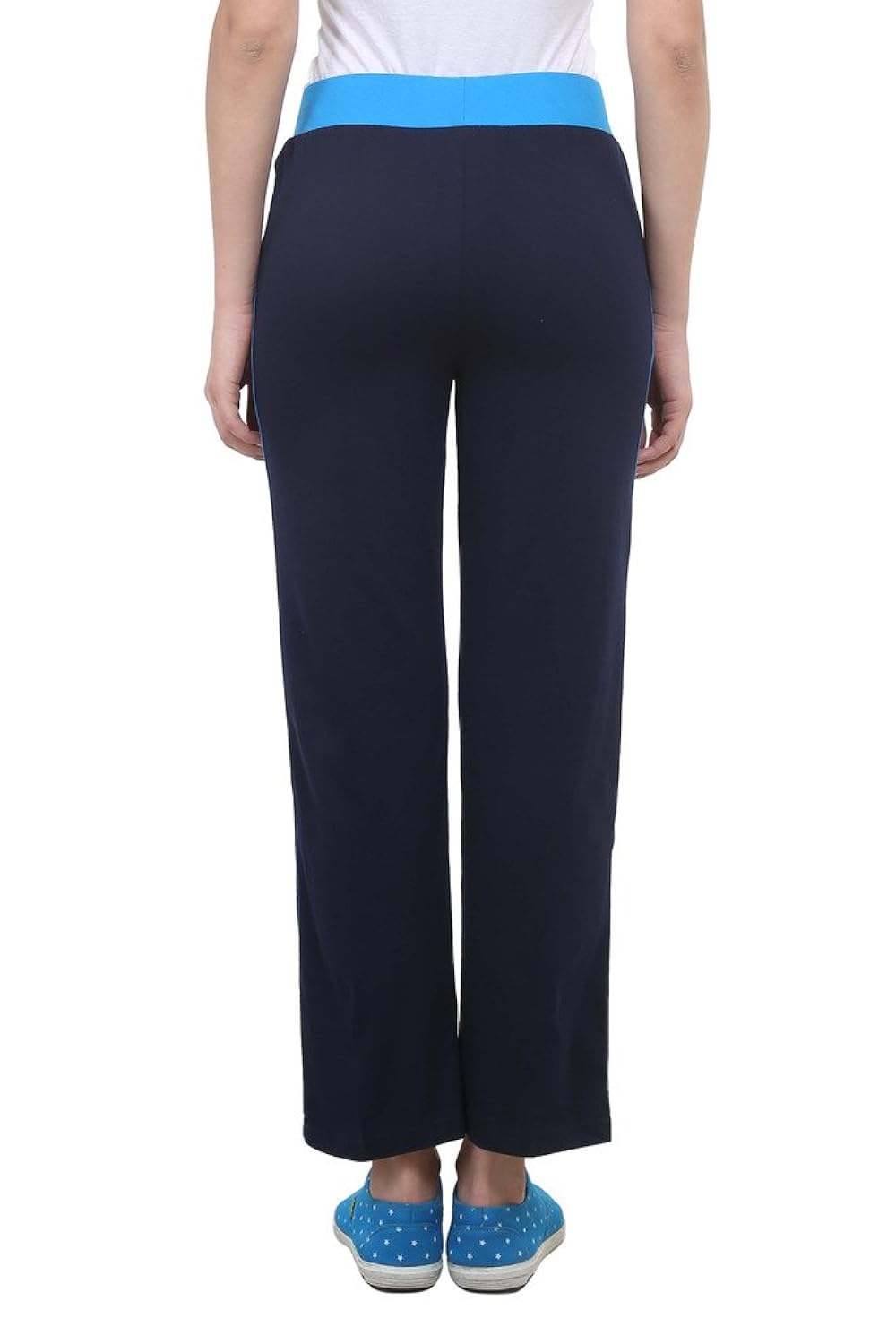 vimal black cotton blend trackpant for women