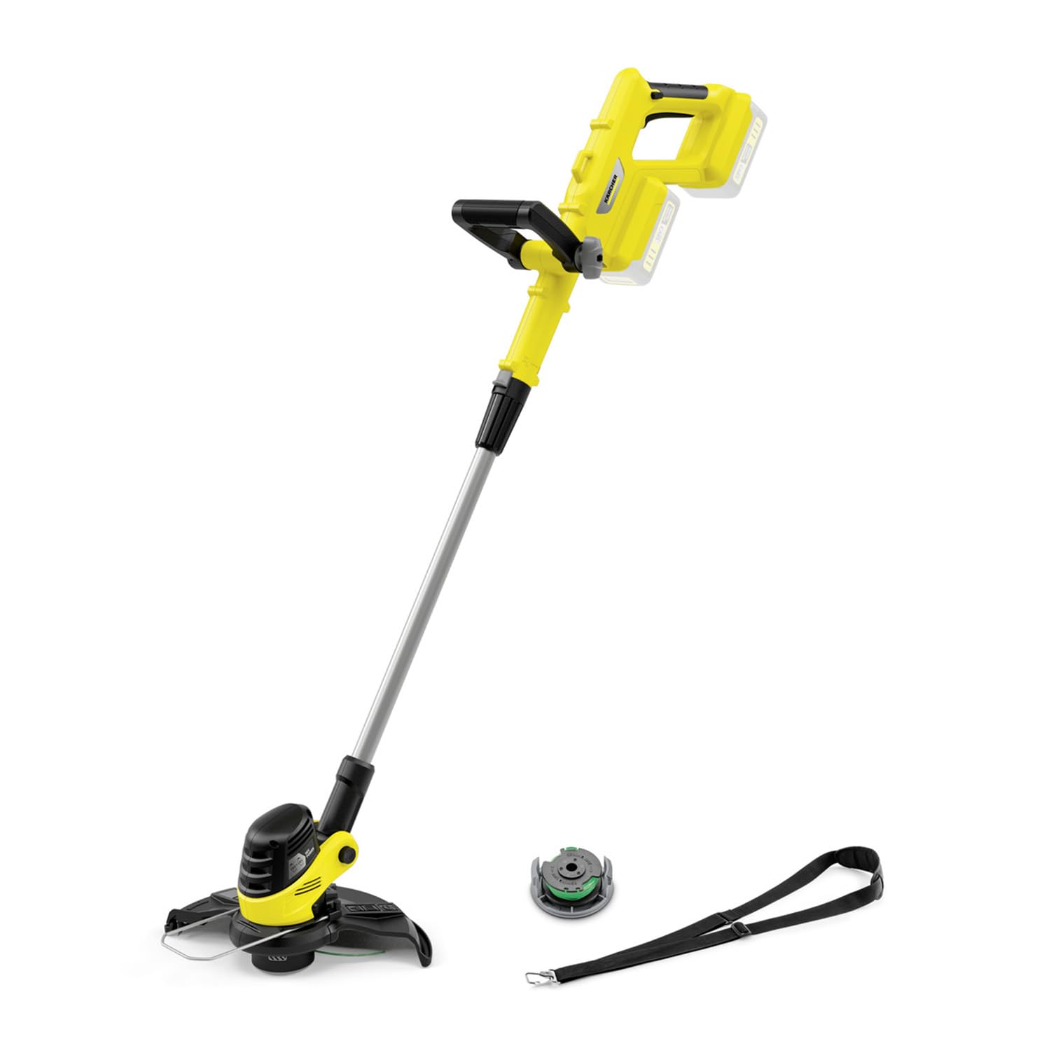 Kärcher Akku-Rasentrimmer LTR 3-18 Dual, Fadenkopf mit automatischem Fadennachschub, 8.000 U/min, Schnittkreis: 30 cm, ca. 35-70 min pro Akkuladung, 36 V Leistung (2x18 V Akkus), ohne Akkus