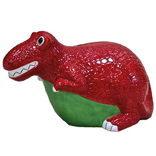 Crockery Critters Money Box from Deluxebase – T-Rex Piggy Bank. Cute Animal Shaped Coin Holder, Cash Jar and Money Box for Kids and Adults. Fun Money Saving Box, Novelty Gift & Home Decor.