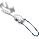 GSI Outdoors 61104 Glacier Folding Spoon &ndash; High-Strength Stainless Steel Camping Spoon with Locking Handle