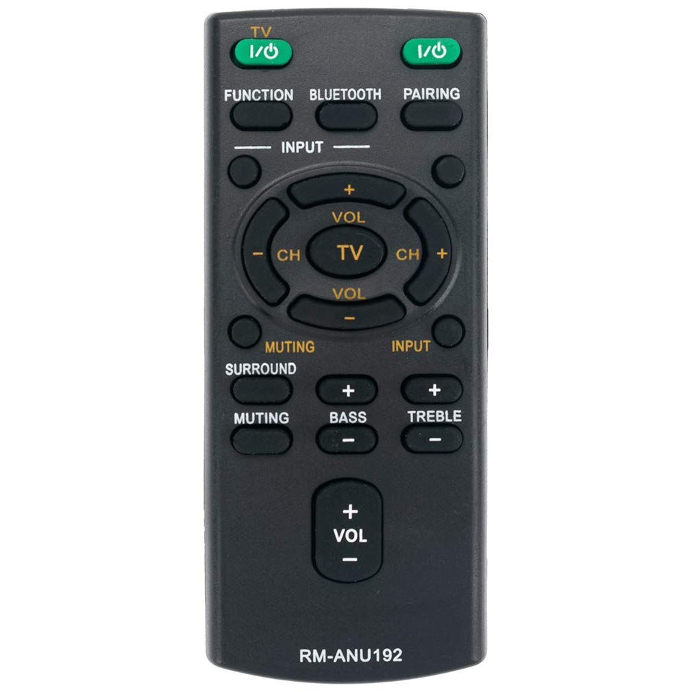 VINABTY RM-ANU192 Replacement Remote Control for Sony SACT60BT SA-CT60BT SS-WCT60 SSWCT60 HTCT60BT HTCT60 HT-CT60 HT-CT60BT SACT60 SA-CT60