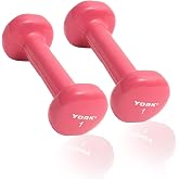 Vinyl Coated Fitbell Dumbbell (1LB to 15LB, Pack of 1, 2, 4) | Durable Anti-Roll Anti-Slip, Multi-Color | Ideal for Arm Rows Squats Chest Presses Bicep Curls Walking Jogging &amp; Yoga