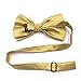 M2cbridge Men's Double Pleated Grid Bow Tie Formal Dress Plain Tie (Champagne)