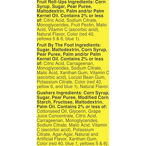 FRUIT ROLL-UPS, FRUIT BY THE FOOT, GUSHERS, EASTER BASKET STUFFERS, FRUIT FLAVORED SNACKS VARIETY PACK, GLUTEN FREE, 16 CT, 10.2 OZ