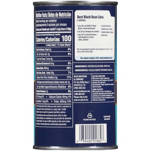 BUSH’S BEST BLACK BEANS, 26.5 OUNCE