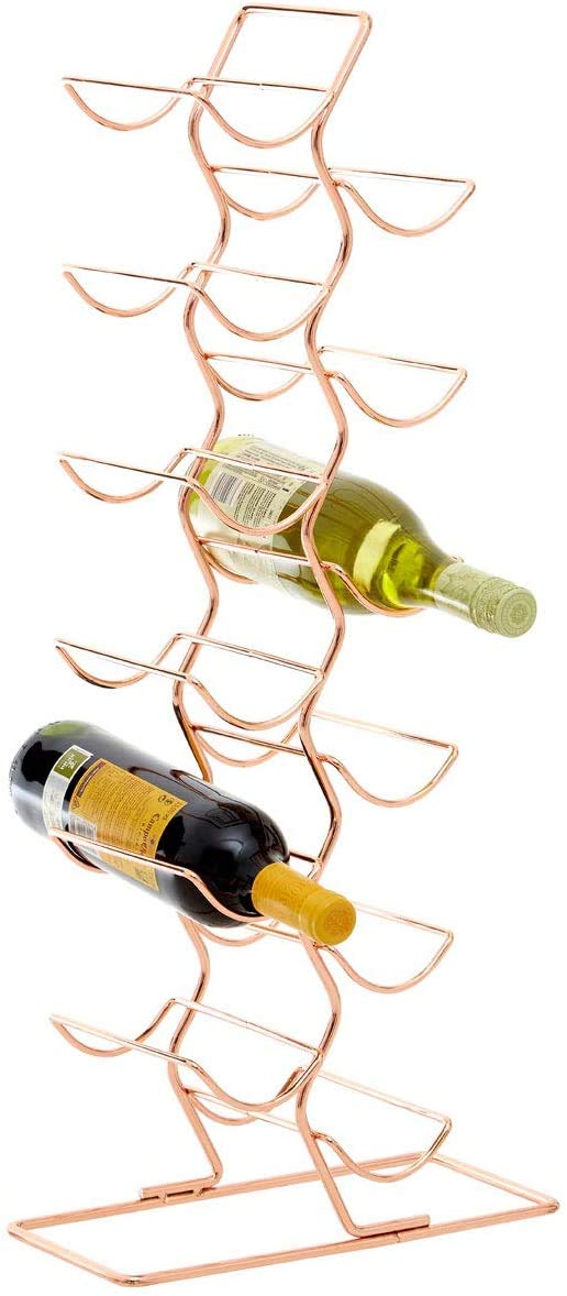 Premier Housewares 509916 Wine Rack, Copper Plated Iron Wire, One Size