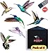 Quotidian Products Hummingbird Window Clings-Anti Collision Decal to Prevent Bird Strikes on Doors & Windows Static,UV Resistant & Non Adhesive Vinyl Cling-Deterrent Decal & Glass Decor to Alert Birds