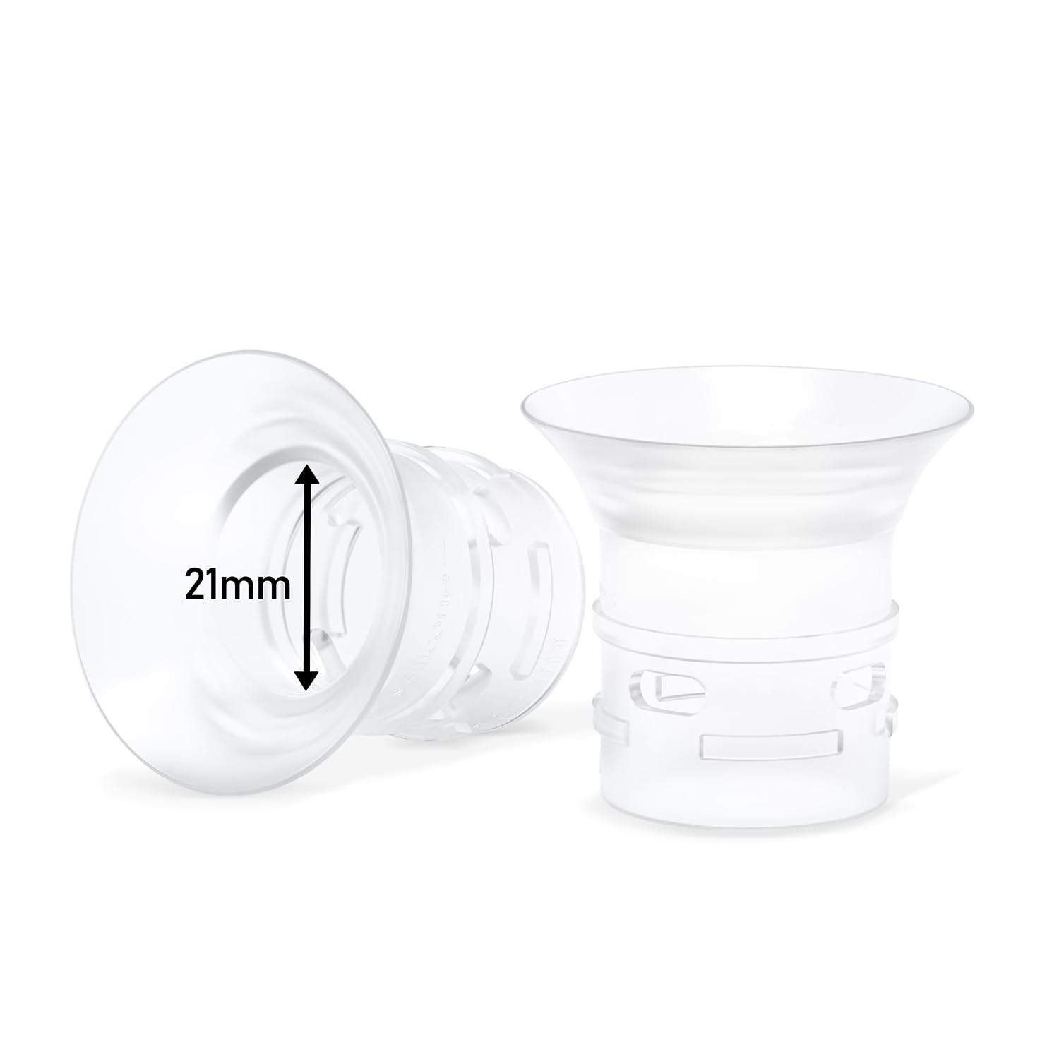 Photo 1 of 2pcs 21mm Flange Insert Compatible with eufy S1 Pro/S1/E10/E20, Fit for Momcozy M9/M6/M5/S12 pro Breast Pump, Replace for Spectra/Medela/MomMed/eufy/Lansinoh/Elvie with 24mm Flange/Shield