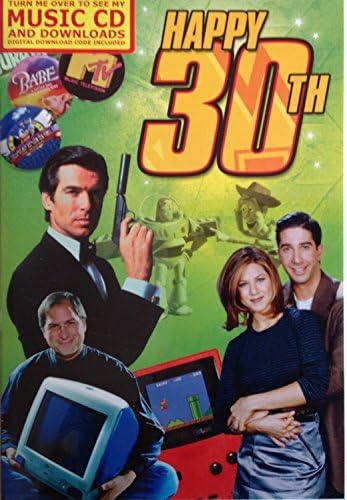 CD Card Company 30Th Birthday Gifts For Men And For Women - Happy 30Th Birthday Card And Chart Hits Cd