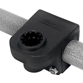 Scotty #245-BK Rail Mounting Adapter, 1-1/4" Square or Round Rail | Perfect For Pontoon Boats