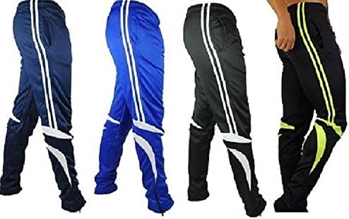 CAMPEON Kids Skinny Soccer Pants Training Sweat Sport Gym Athletic Tight Fit (Youth-XXS, Black/White)