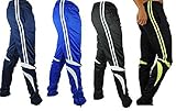 Kids Skinny Soccer Pants Training Sweat Sport Gym Athletic Tight Fit (YOUTH-S, BLACK/NEON)