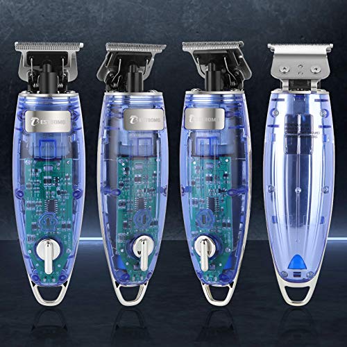 BESTBOMG T-Outliner Hair Trimmer for Men Professional Cordless mens Hair Clipper Haircutting Kit Machine with 4 Guide Combs,Rechargeable 2000mAh Li-Battery