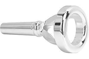 Tuba Mouthpiece Replacement, Silver Tuba Mouthpiece Help You Practice Well Professional Production with Copper Material for P