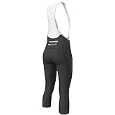 Lo.gas Cycling Bib Shorts Women Padded Bike Pants 3/4 Biking Trousers Pockets