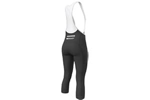 Lo.gas Cycling Bib Shorts Women Padded Bike Pants 3/4 Biking Trousers Pockets