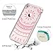 iPhone 7 Case, SmartLegend Retro Totem Mandala Floral Pattern Clear Acrylic PC Hard Back Cover with TPU Bumper Frame Hybrid Transparent Protective Case for iPhone 7 (2016) - Pink